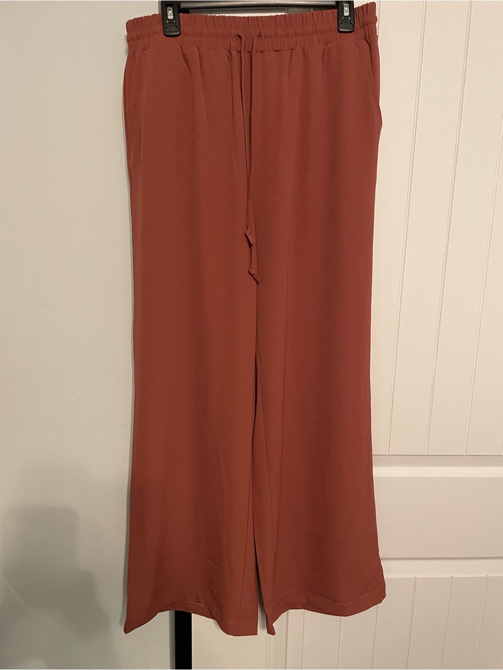 MELLODAY Wide-Leg Pull-On Pants in Rust